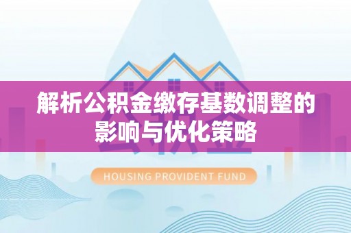 新郑解析公积金缴存基数调整的影响与优化策略