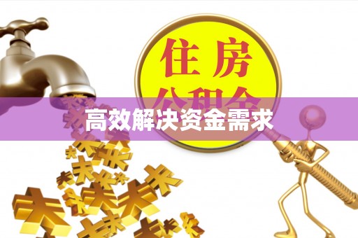 新郑高效解决资金需求
