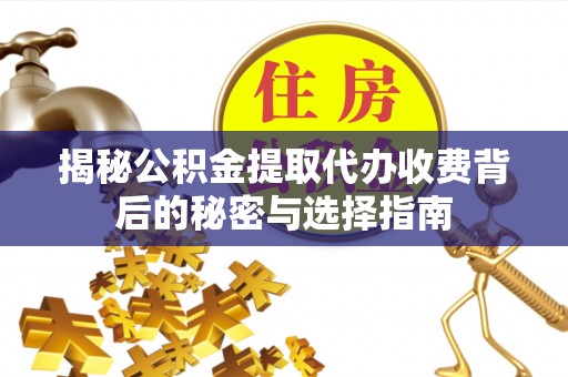新郑揭秘公积金提取代办收费背后的秘密与选择指南