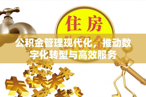 新郑公积金管理现代化，推动数字化转型与高效服务