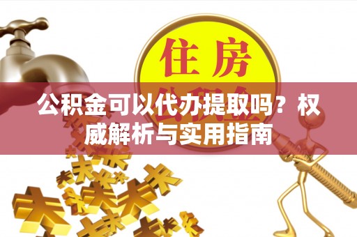新郑公积金可以代办提取吗？权威解析与实用指南