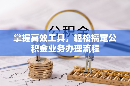新郑掌握高效工具，轻松搞定公积金业务办理流程