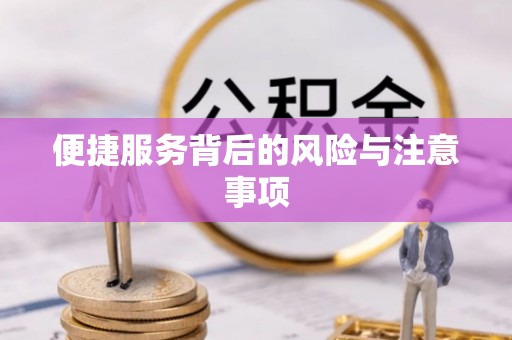 新郑便捷服务背后的风险与注意事项